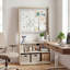 Okeysen - Tableau blanc triangulaire mobile à double face et babillard avec 3 tablettes 75,2 po