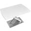 Table de salle à manger 47,25 po - 63 po blanche brillante, extensible pour 4 à 6 personnes, avec base en métal et structure stable moderne lustrée de 63 po, base facile à assembler-378790126
