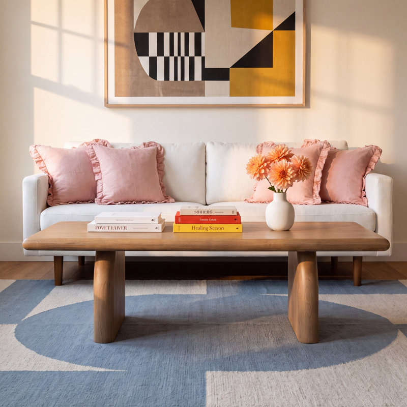Fen Solid Wood Top Single Coffee Table