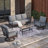 Argyri 5-Person Swivel Rocking Powder Coated Steel Patio Conversation Set-110429546