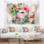 Tapisserie d’illustration rose en polyester d’animaux en polyester avec accessoires suspendus inclus-28490194