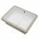 20"X15.5" White Ceramic Rectangular Undermount Bathroom Sink With Overflow
