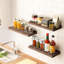 3 tablettes flottantes brun foncé
