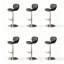 Chaise d'appoint noire et argentée (dossier de 6)-38804059