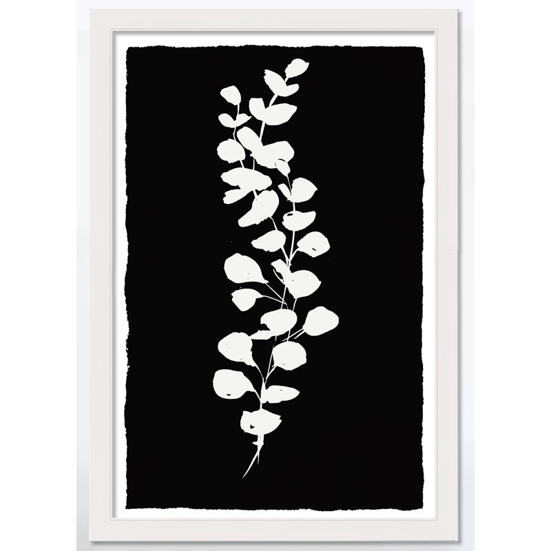 Noir et blanc botanique - impression d'un seul cadre photo