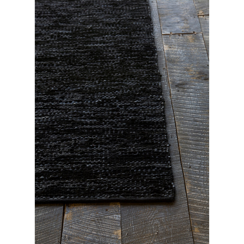 Tapis en cuir tissé à la main Gracie Oaks Rhoena, Rectangle 7 pi 9 po x 10 pi 6 po