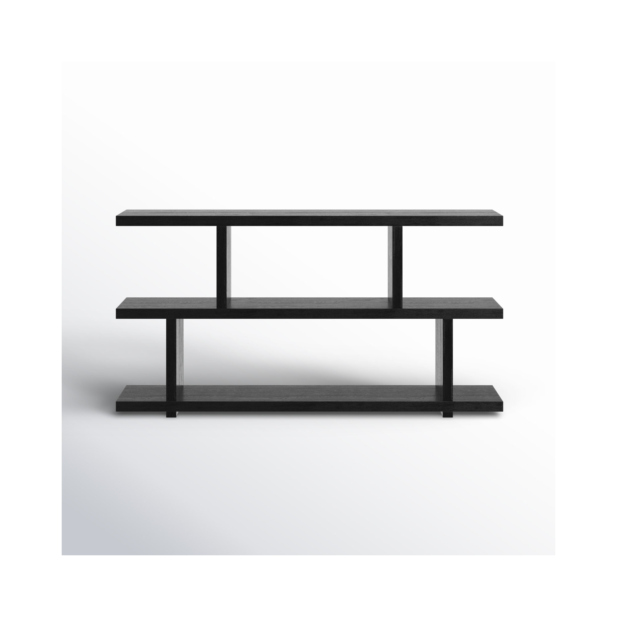 Annora Wide Bookcase, Black