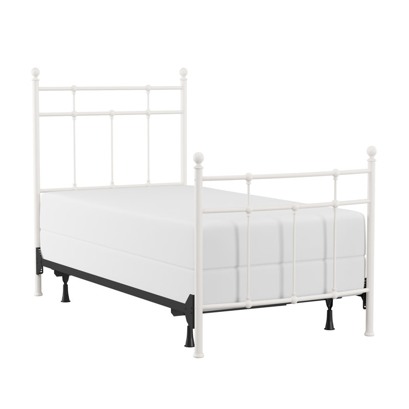 Eccleshall Metal Bed, Twin, Soft White