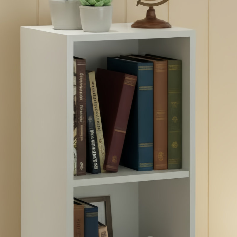 3-Shelf French Oak Bookcase, Fits Living Room Bedroom, Simple Bookshelf For Home Office, White