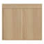 Wall-Mounted Bathroom Cabinet with 2 Vertical Grooved Design Doors