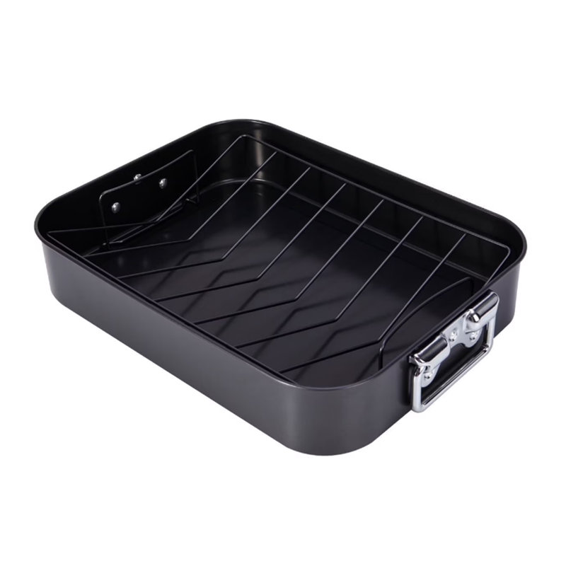 Poêle à rôtir antiadhésive 16 po x 12,52 po x 3,11 po (noir) à rôtir à la dinde CHEFMADE