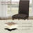 Upholstered Dining Chairs Set Of 4, Nail Head Trim Design, Solid Wood Legs And Padded Seat, Comfortable Fabric For Kitchen, Dining Room, Living Room(brown)-322295273-329003764