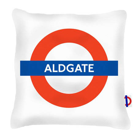 Aldgate Tube Station London Transport Cushion
