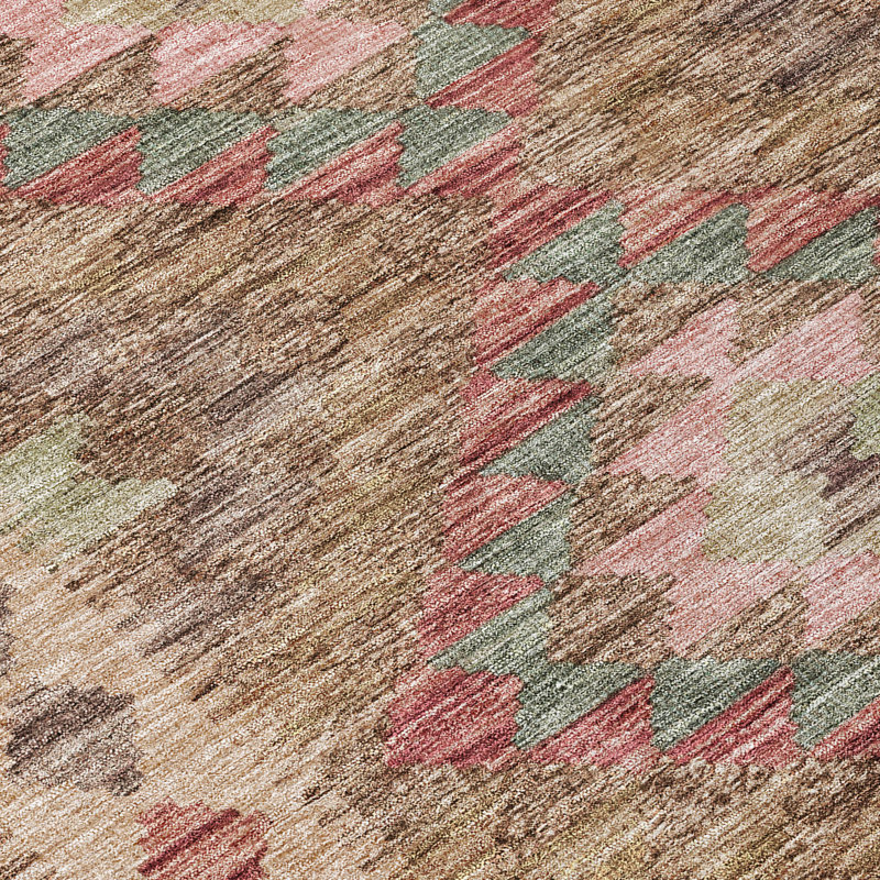 Evynne Brown Washable Indoor-Outdoor Rug - , 10' x 14'
