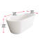 Rouidate 65'' x 28.3'' Soaking Acrylic Bathtub-108229765