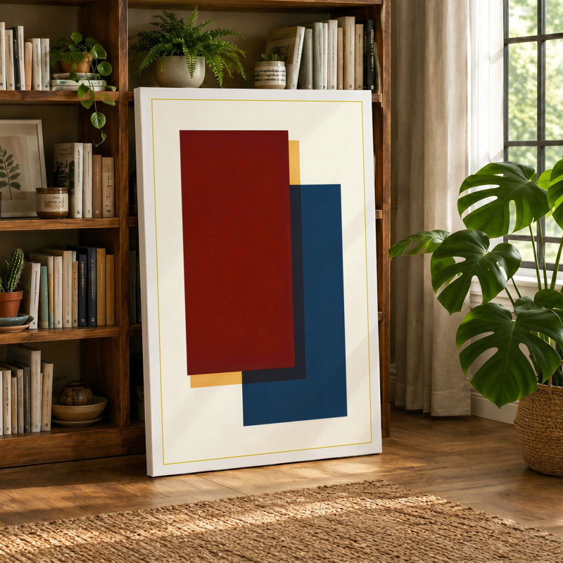 Abstraction Geometric - Wrapped Canvas, 30x20 - 76.2 x 50.8 cm, Sage Border
