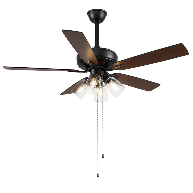 Ventilateur de plafond de 52 pouces avec lumières et chaînes de traction