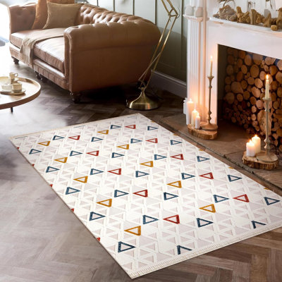 Modern Area Rugs for Living Room Soft Bedroom Rug Low Pile Floor Carpet Non Slip Entryway Rug CES04