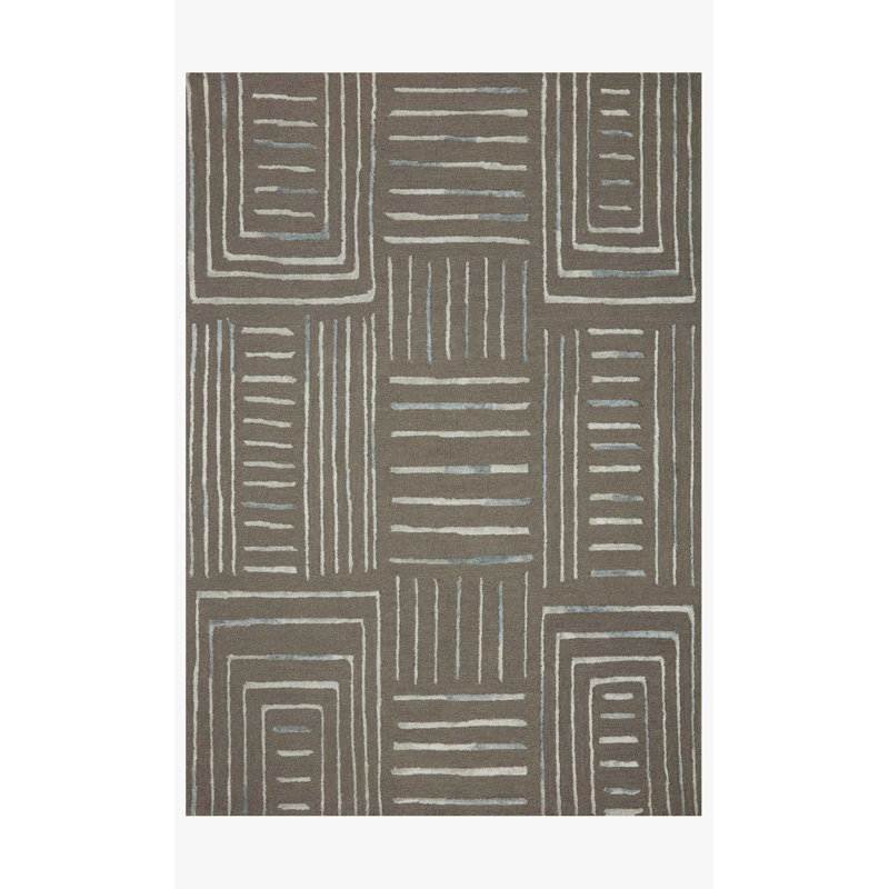 Dellon Geometric Indoor Rug, Dark Gray