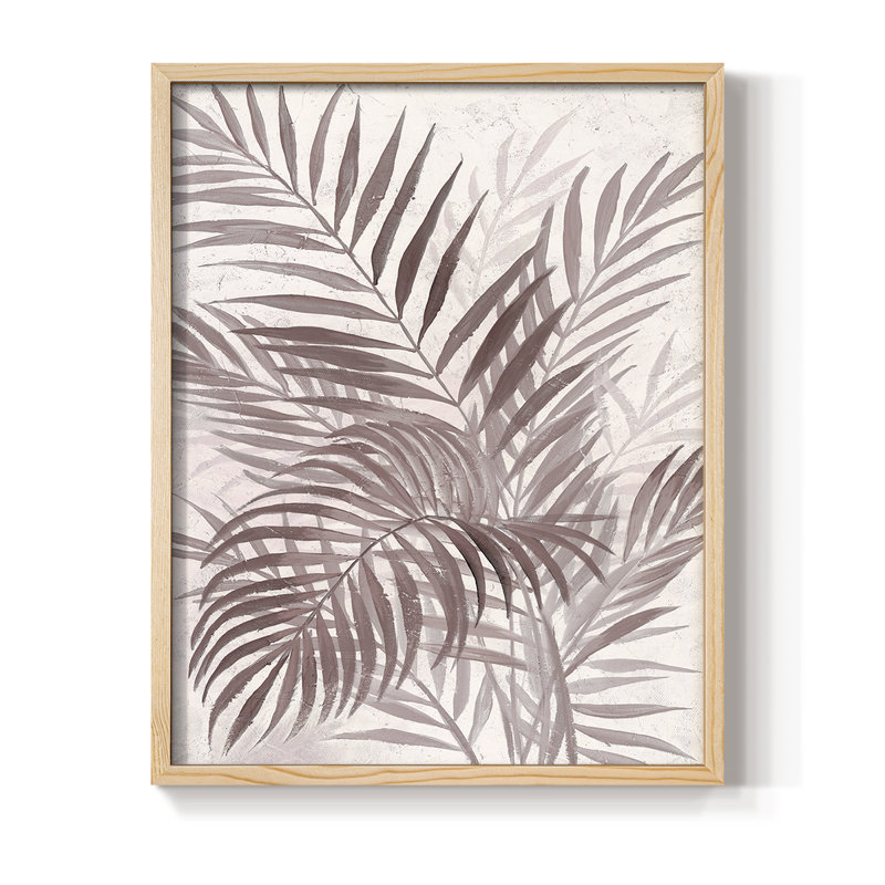 «Inverted Island Palms II», reproduction encadrée - bois massif, Naturel, H 30 po x l 24 po