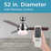 52" 4 - Blade Standard Ceiling Fan with Pull Chain and Light Kit Included