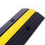 Cable Protector Ramp Rubber Speed Bumps 5 Pack Of 1 Channel 6600Lbs Load Capacity With 30 Bolts Spike For Asphalt Concrete Gravel Driveway (1 Channel, 5 Pack)