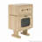 Rotatable Robot Storage Side Table with Spacious Drawer and Glass Cabinet, Perfect for Modern and Fun Decor