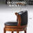 Swivel Bar Stool with Top-Grain Leather Seat, Soft Back, Rubber Wood Frame & Footrest for Kitchen, Dining, or Bar-121559943-133991564