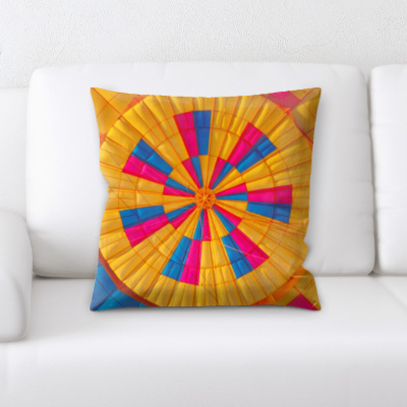 Geometric Microsuede Throw Pillow