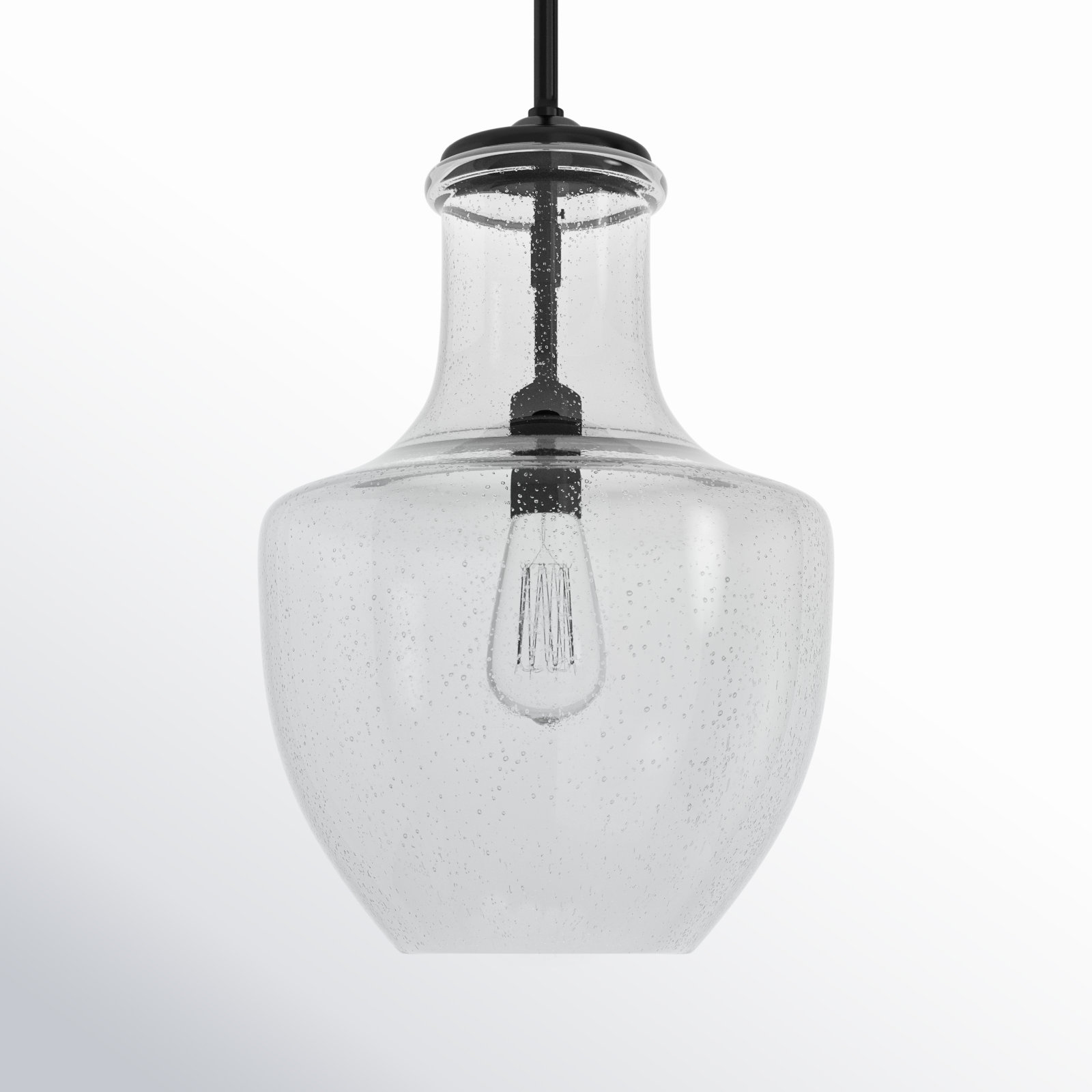 Ravenna Dimmable Single Light Pendant, Midnight Black