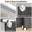 Portes coulissantes en bois manufacturé en forme de K avec trousse de quincaillerie d'installation-107794533-107794536