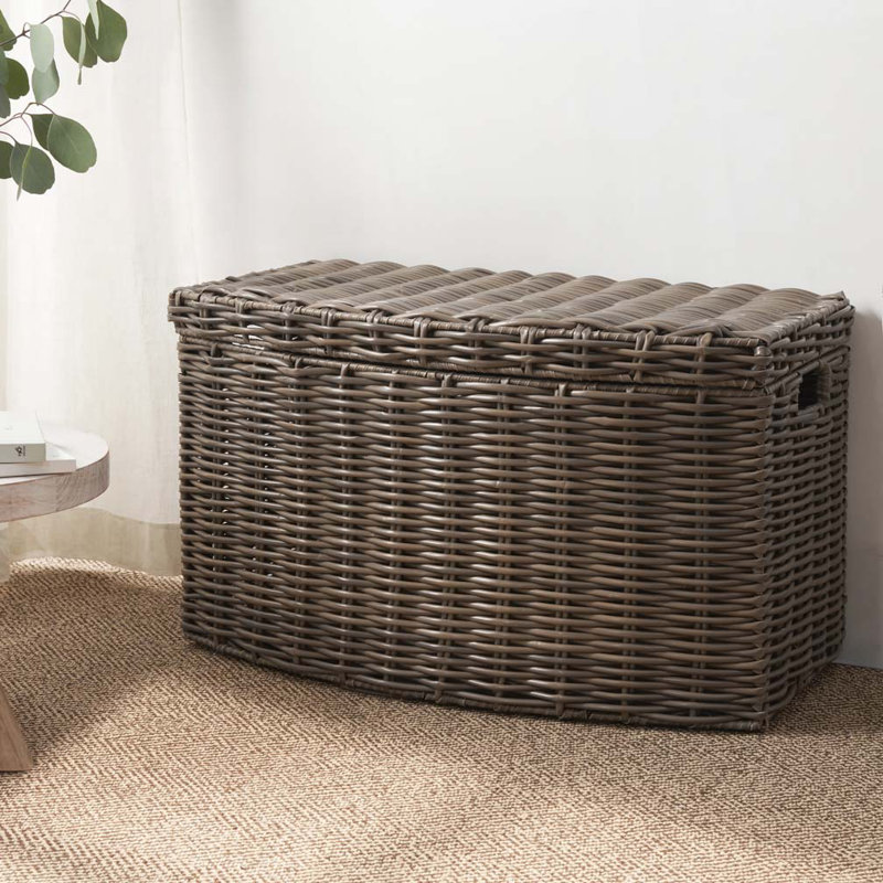 PE Rattan Wicker Rectangular Hamper with Lid