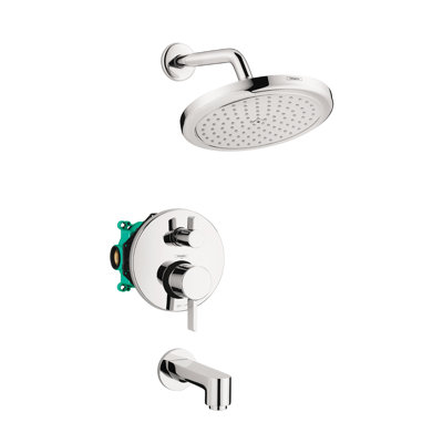 Robinet de baignoire et de douche à pression équilibrée avec valve brute Croma