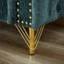 Canapés-lits, canapé en chenille moderne de 60 pouces avec capitonnage à boutons et amp; Garniture cloutée en cuivre | Chenille | Vert sauge