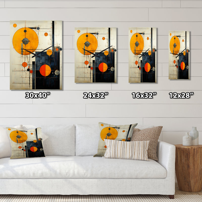 Horloge murale Blissful Voyage Minimal Mid-Century, H 32 po x l 24 po x P 1 po