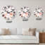 Horloge murale à motif oiseaux volants et fleurs d'hibiscus-629611492