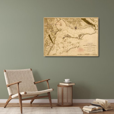 Lark Manor™ Vintage Maps Gallery Wrapped Canvas Art Titled: Jamaica-Port Royal 1796 62235