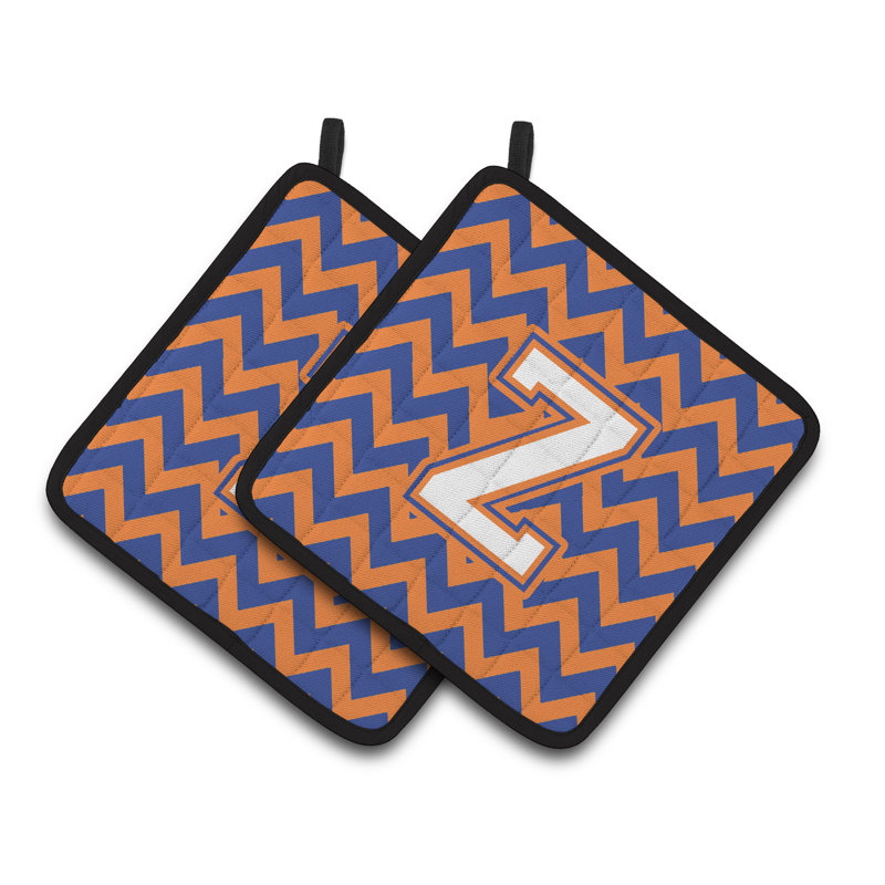 Poignée à chevrons, Z, Bleu/orange