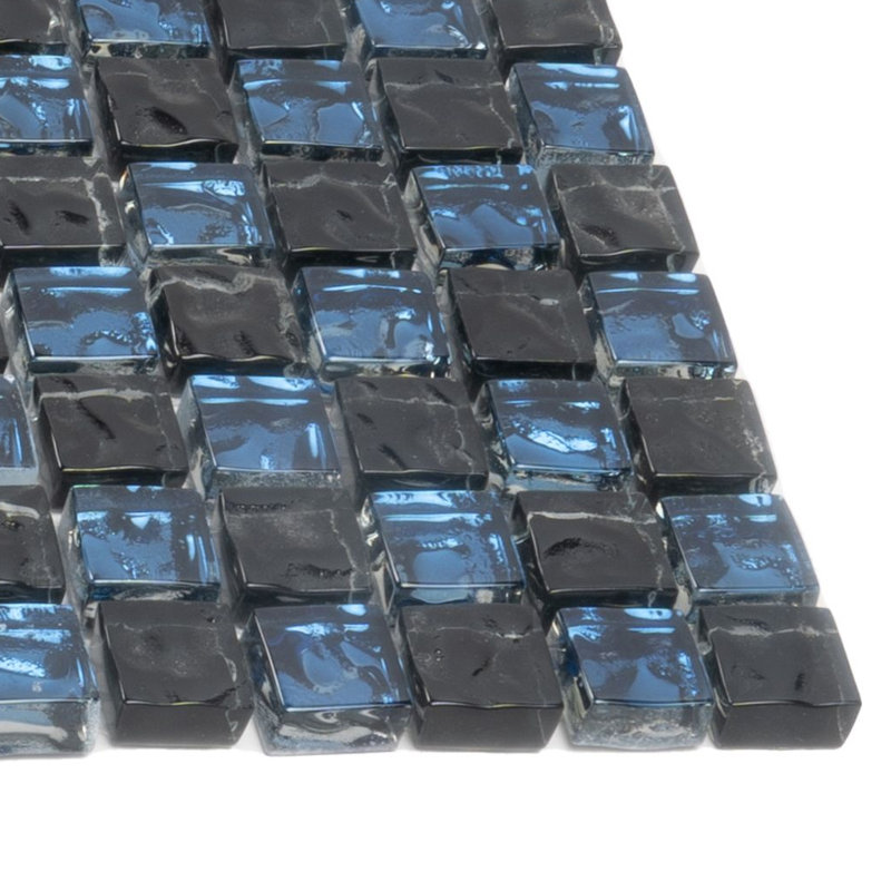 11.7" X 11.7" Polished Glass Mosaic Tile