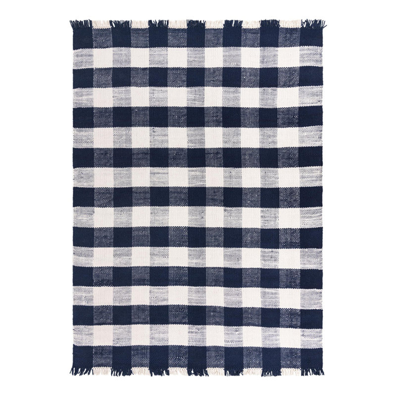 Maskeen Plaid Indoor / Outdoor Rug, Rectangle 10' x 14'1"