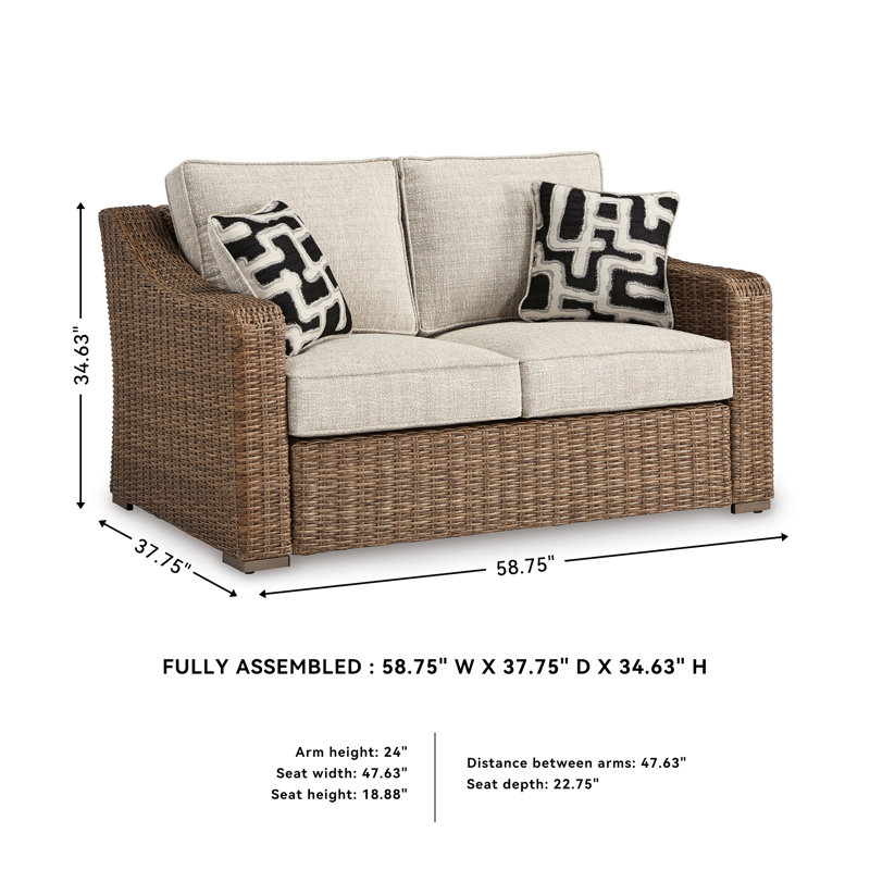 Causeuse d'extérieur avec coussin Danny