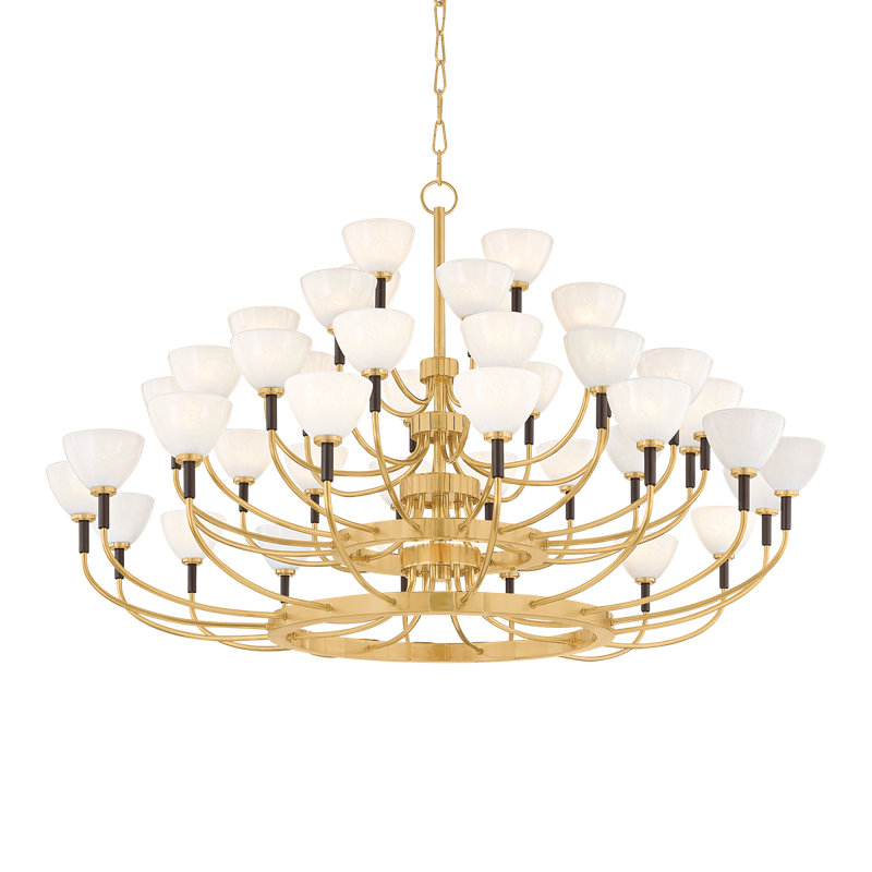 Lustre en verre Brahma Cloud, H 30,75 po x l 48,75 po x P 48,75 po, 44