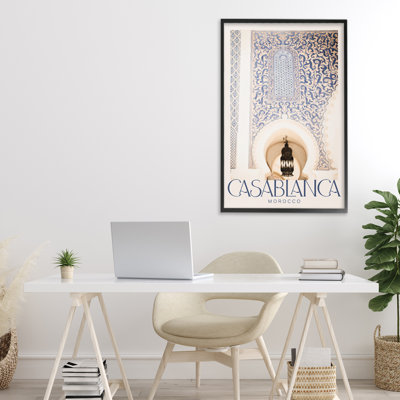 Ornement de l'architecture Casablanca encadrée, estampe numérique par Emily Navas