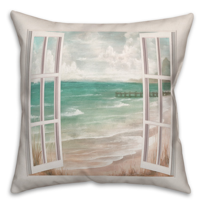  Housse de coussin d'extérieur carré Beach Insert, Rose