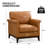 Hamse Genuine Leather Upholstered Accent Armchair-254838026