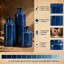 Ensemble de 3 vases en céramique bleue