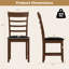  Ensemble de chaises de cuisine en bois rembourrées en cuir avec siège rembourré-2102152347