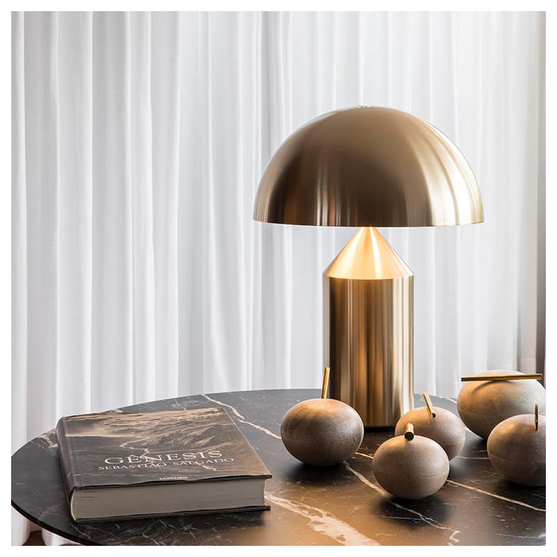 Atollo Table Lamp, 19.7" H x 15" W x 15" D, Gold
