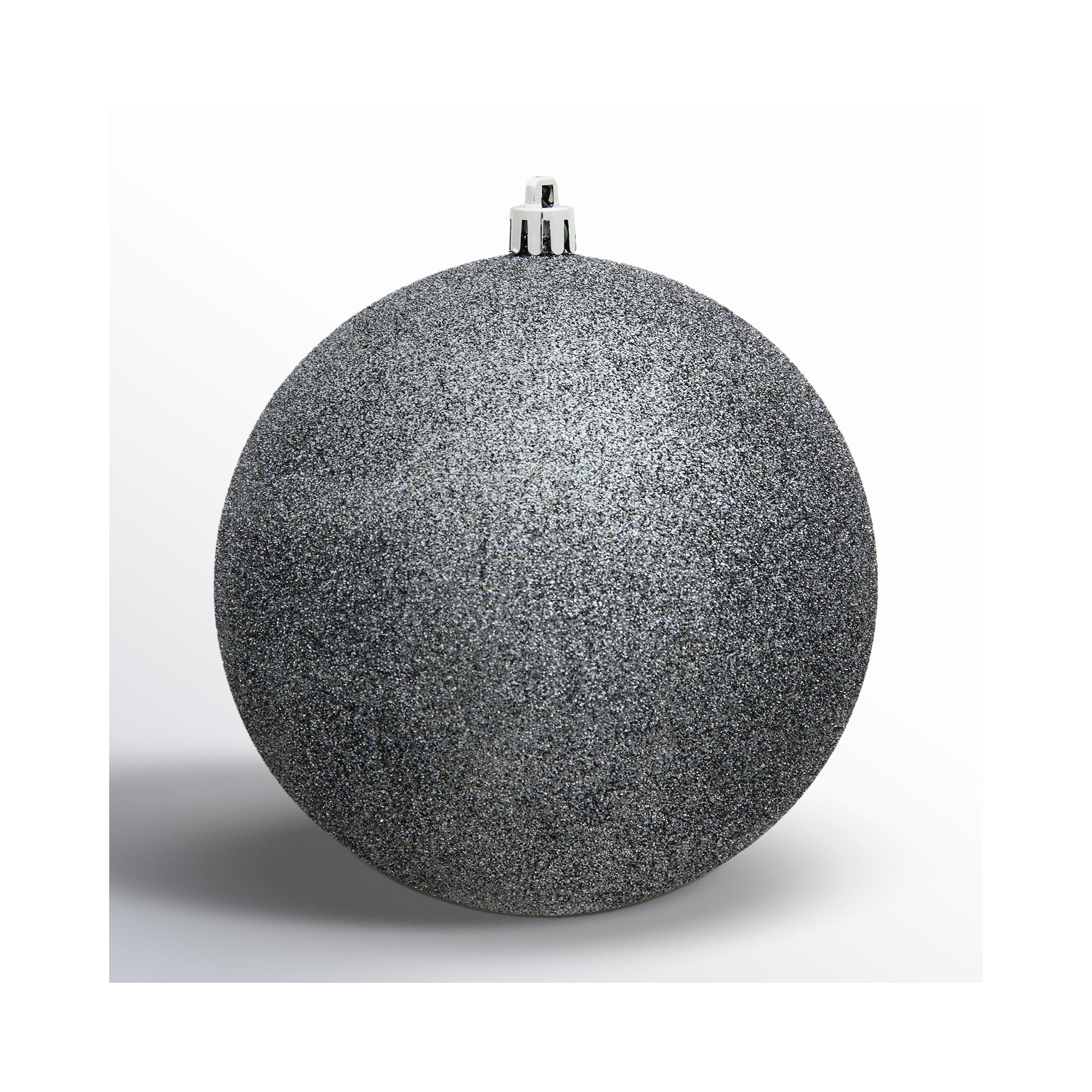 Holiday Décor Ball Ornament, Gray, 2.75" H x 2.75" W x 2.75" D