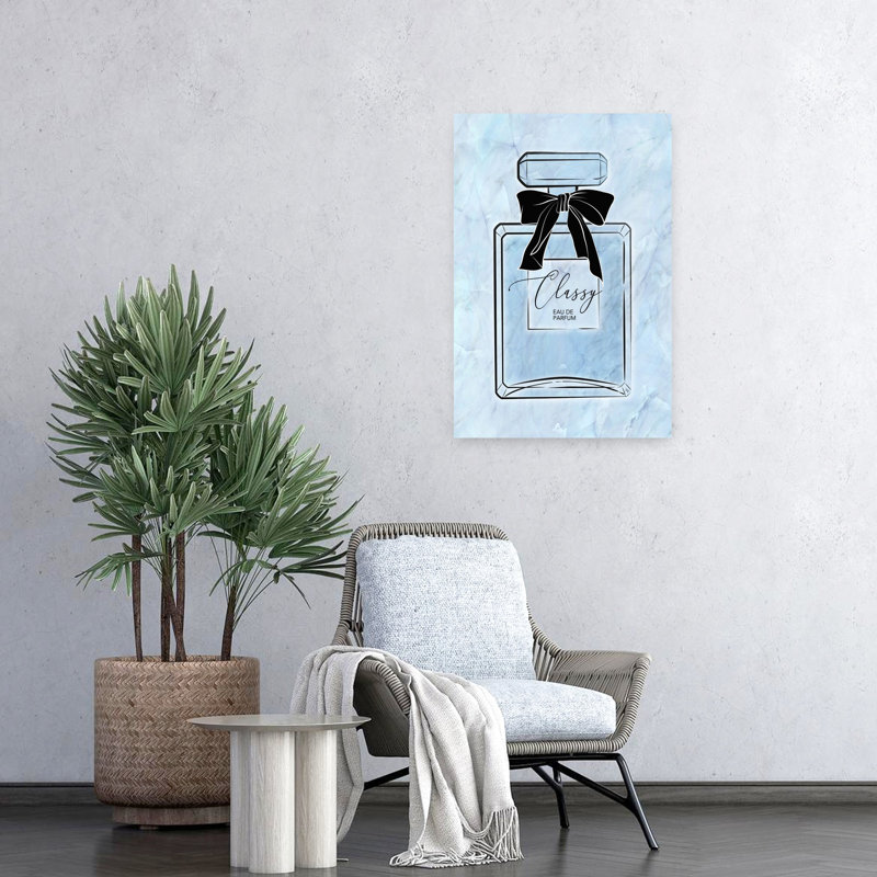 «Classy Perfume Contemporary Elegant Minimalist», art mural, H 24 po x l 16 po